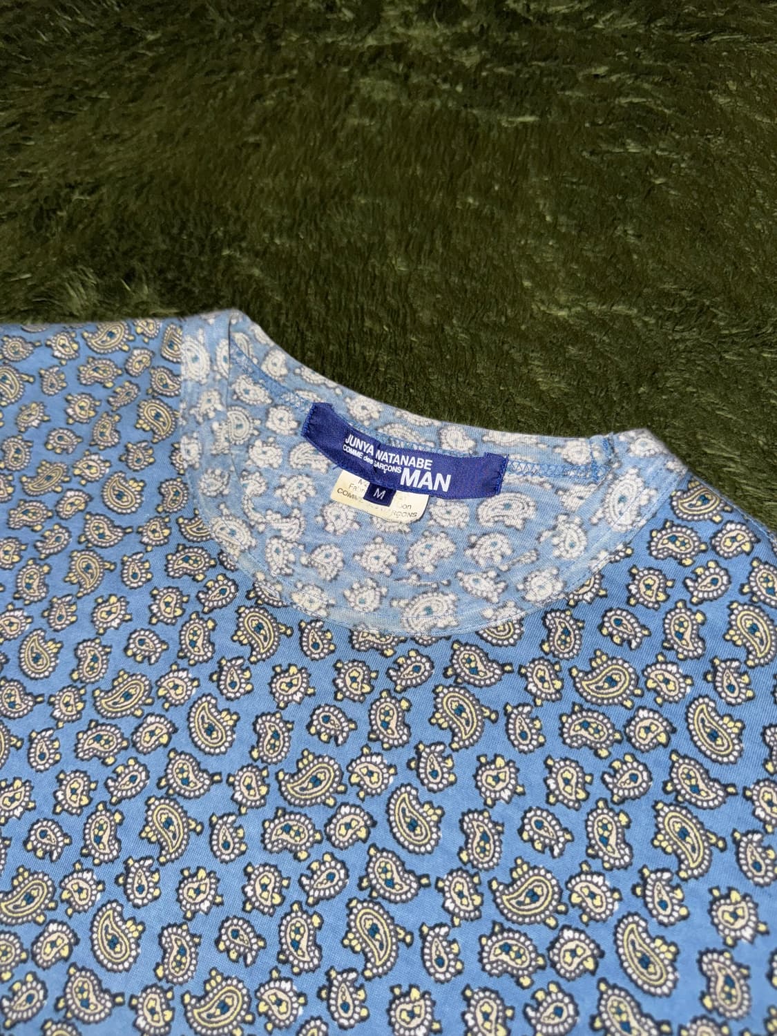 [M] 08ss 준야 와타나베 꼼데가르송 페이즐리 패널 티셔츠 상품이미지2