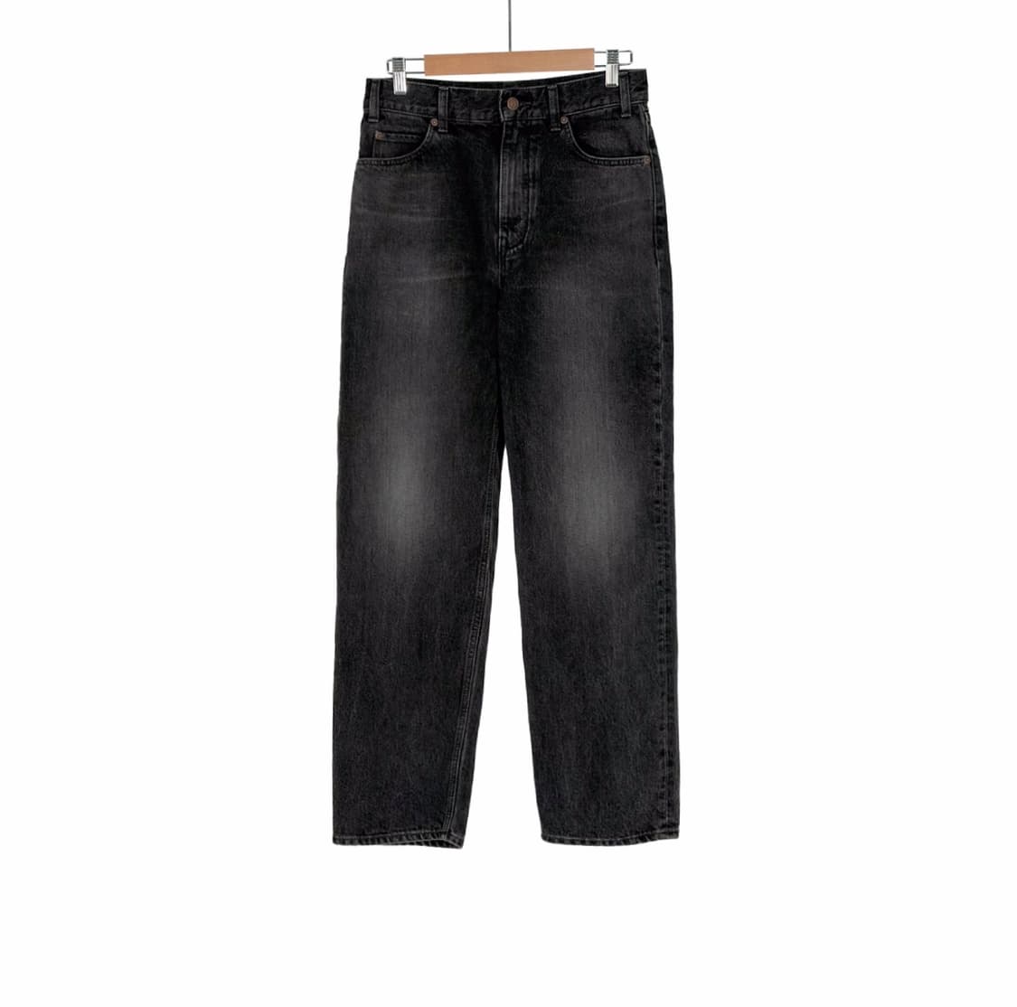 [30] 셀린느 남성 워싱 코튼 데님 스트레이트 진 팬츠 청바지 블랙 상품이미지1