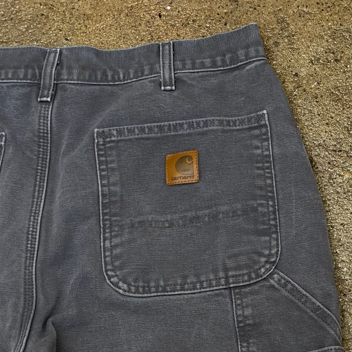 00s USA 빈티지 칼하트 샌드스톤 싱글니 2중안감 워크팬츠 상품이미지8