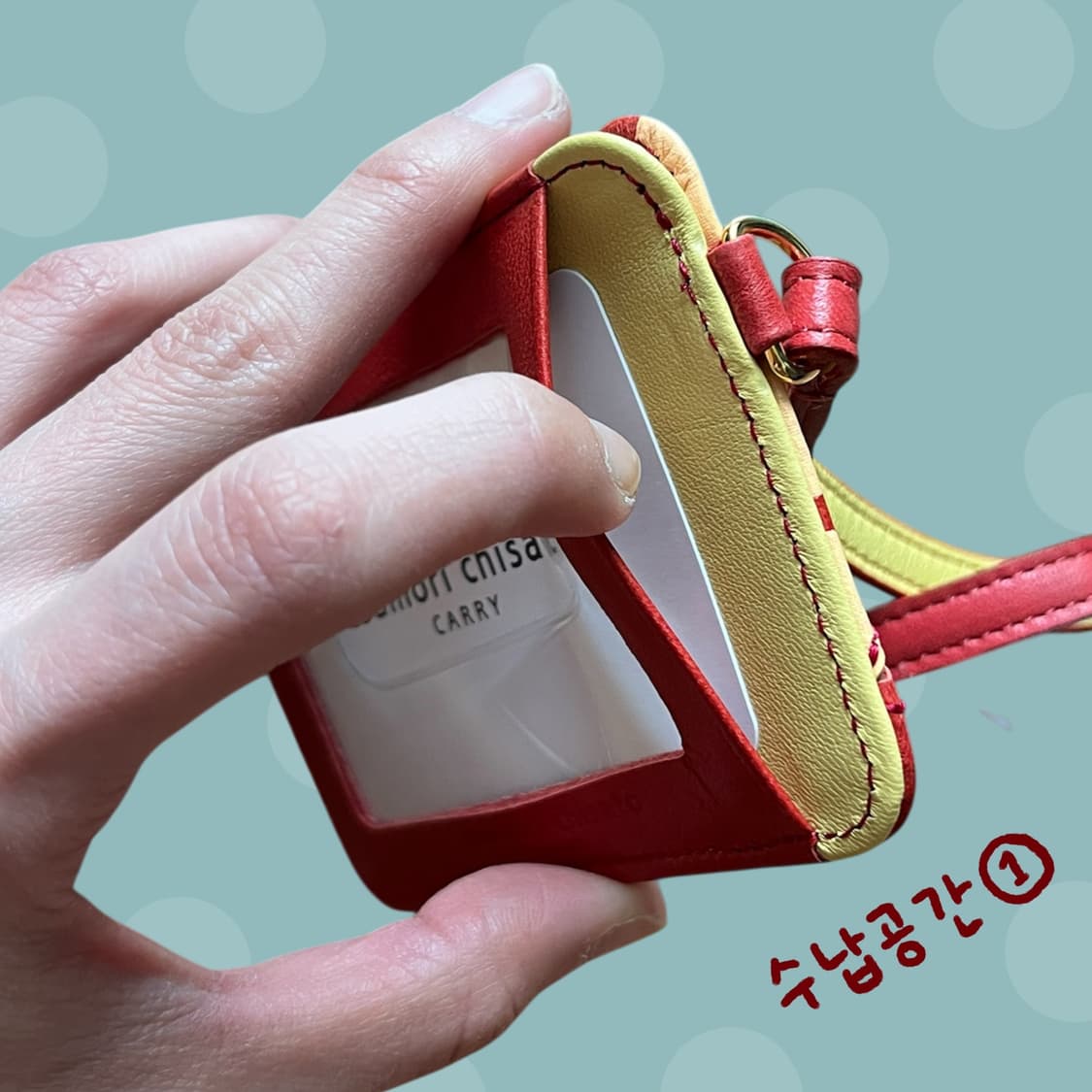 츠모리 치사토 땡땡이 고양이 카드지갑 상품이미지4