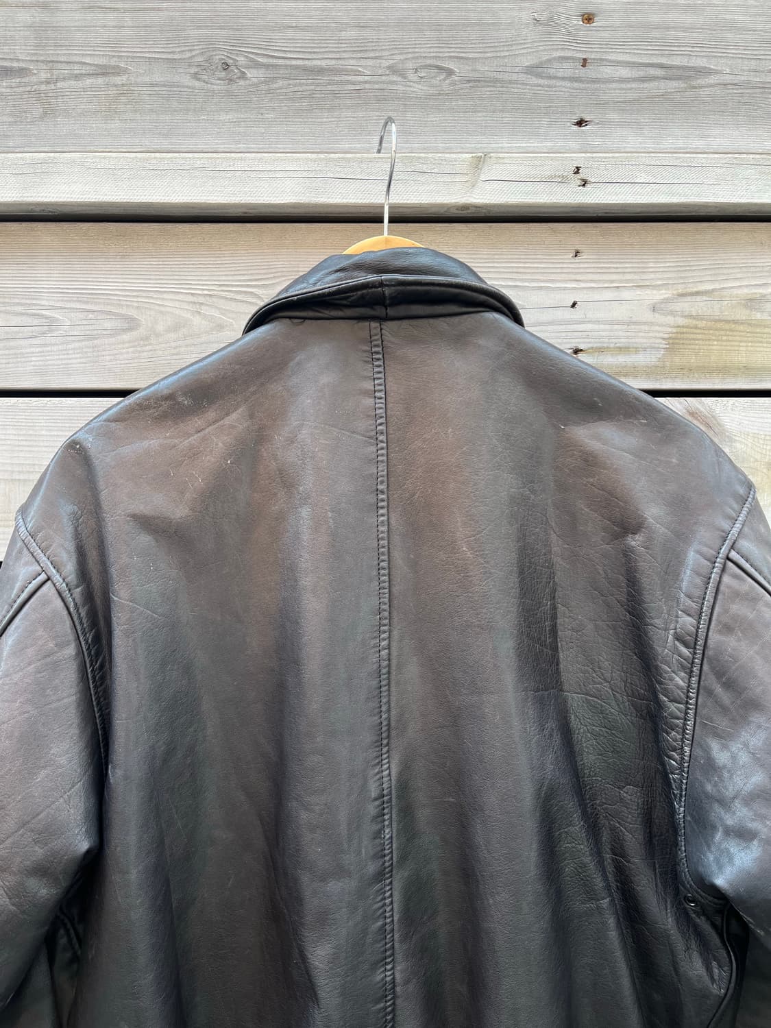 80s 바나나 리퍼블릭 A-2 플라이트 레더 봄버 자켓 상품이미지6