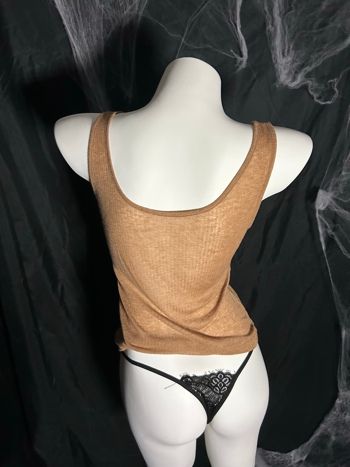brown sleeveless  상품이미지2