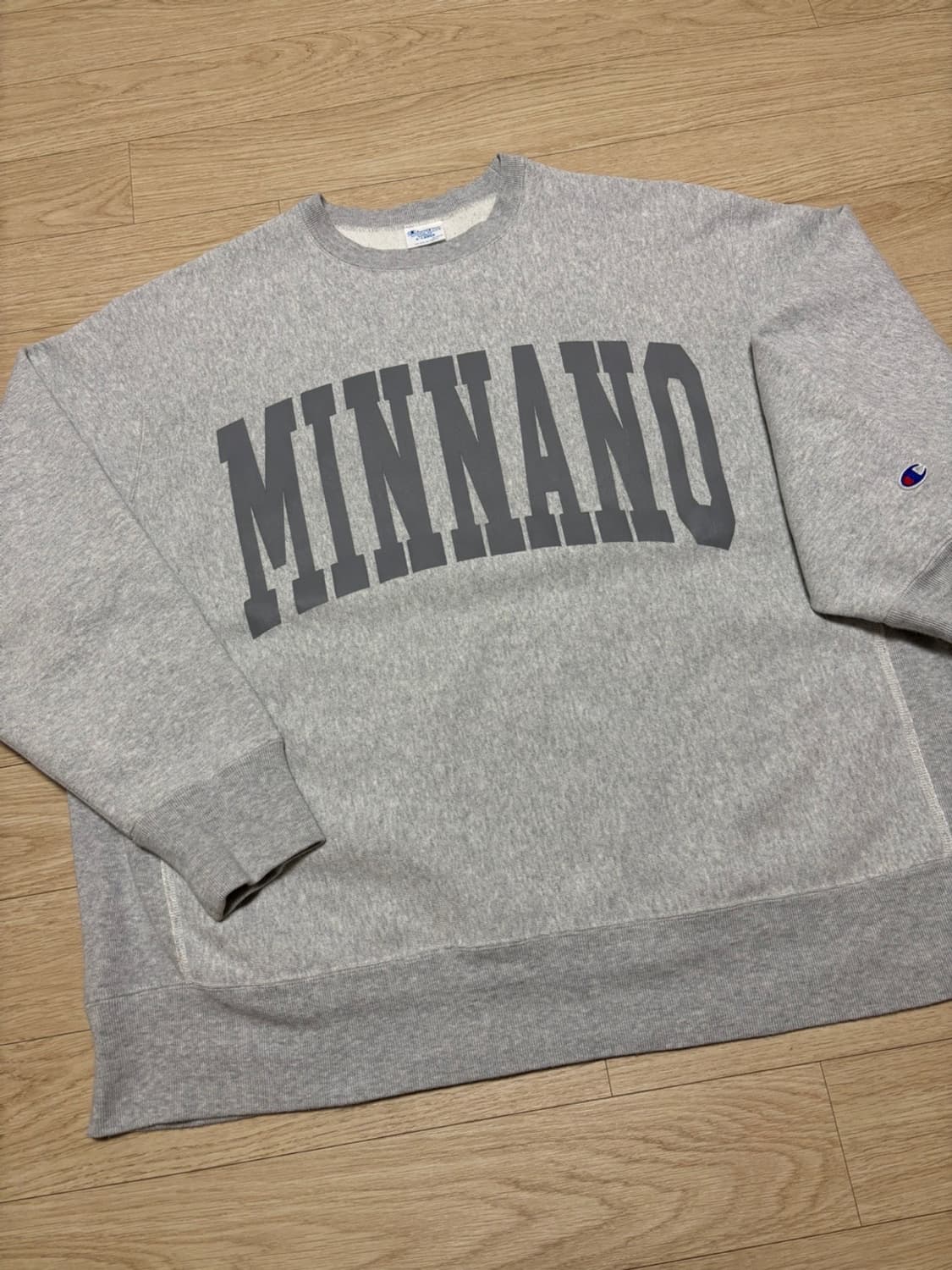 빔즈 x 민나노 x 챔피온 24aw 스웻셔츠 그레이 XL 상품이미지2