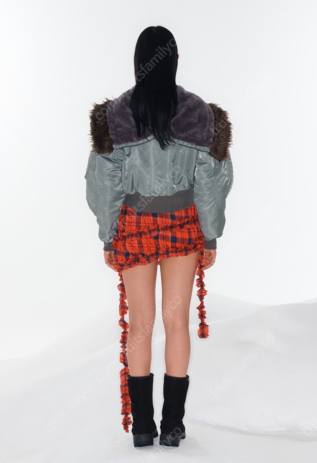 오픈와이와이 faux fur ma-1 폭스 퍼 야상 봄버 카키 ma1 상품이미지2