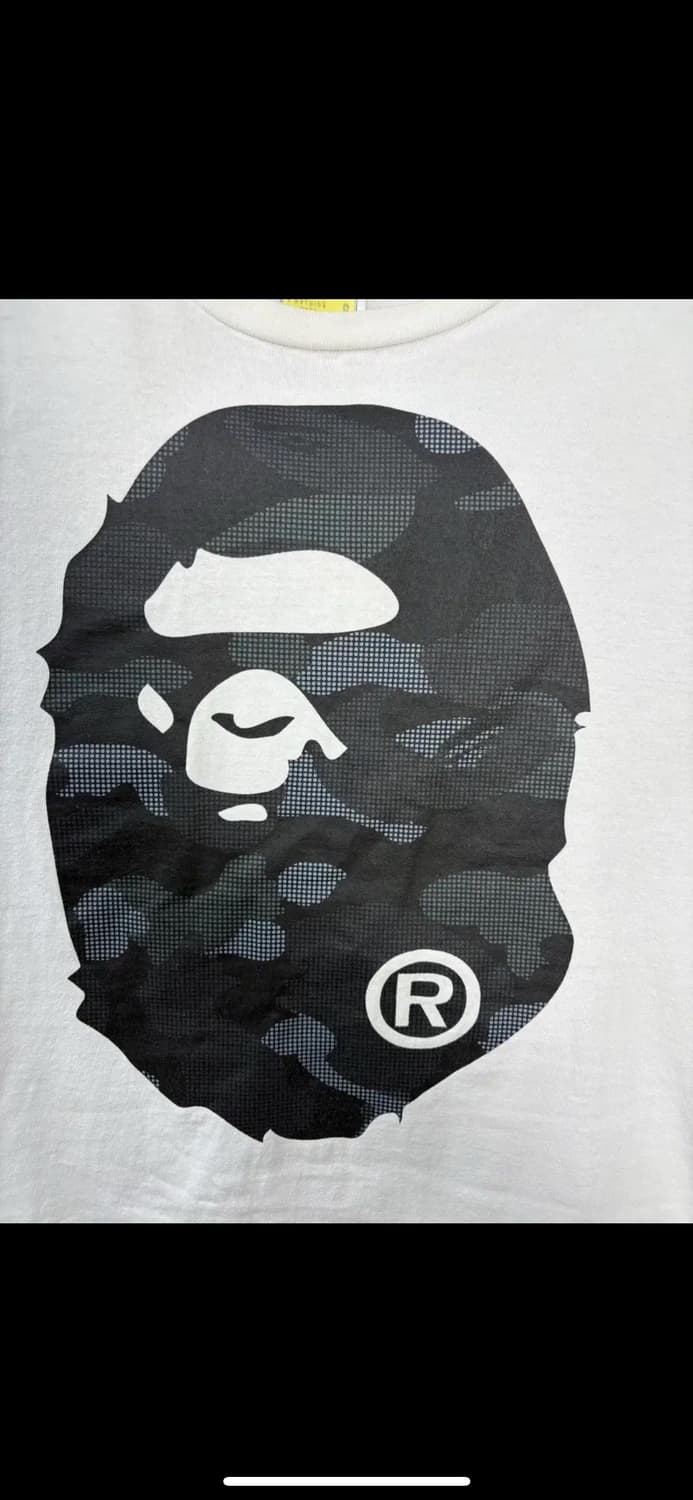 베이프 카모 빅사루 화이트반팔 H1908 상품이미지3