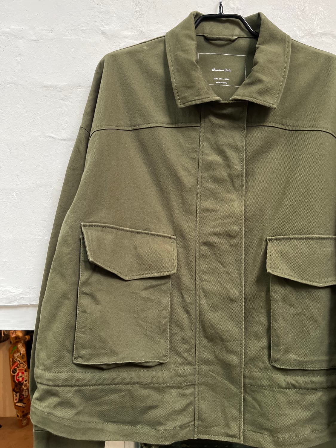 Massimo dutti 우먼 카키 크롭 워크 자켓 L 상품이미지3