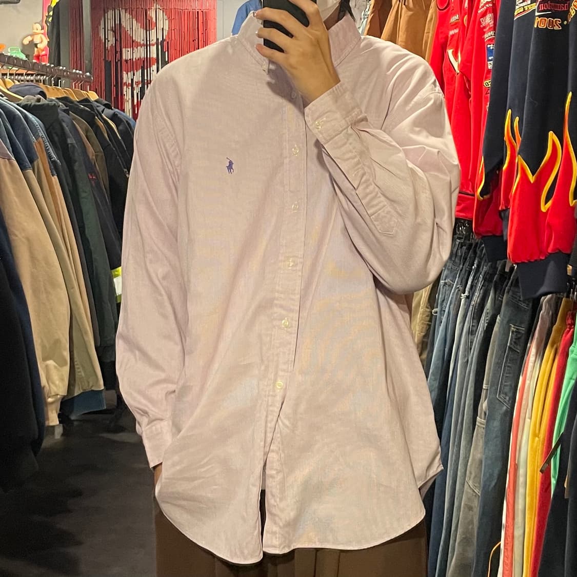 [IM] Polo 폴로 핑크 스트라이프 긴팔셔츠 상품이미지3