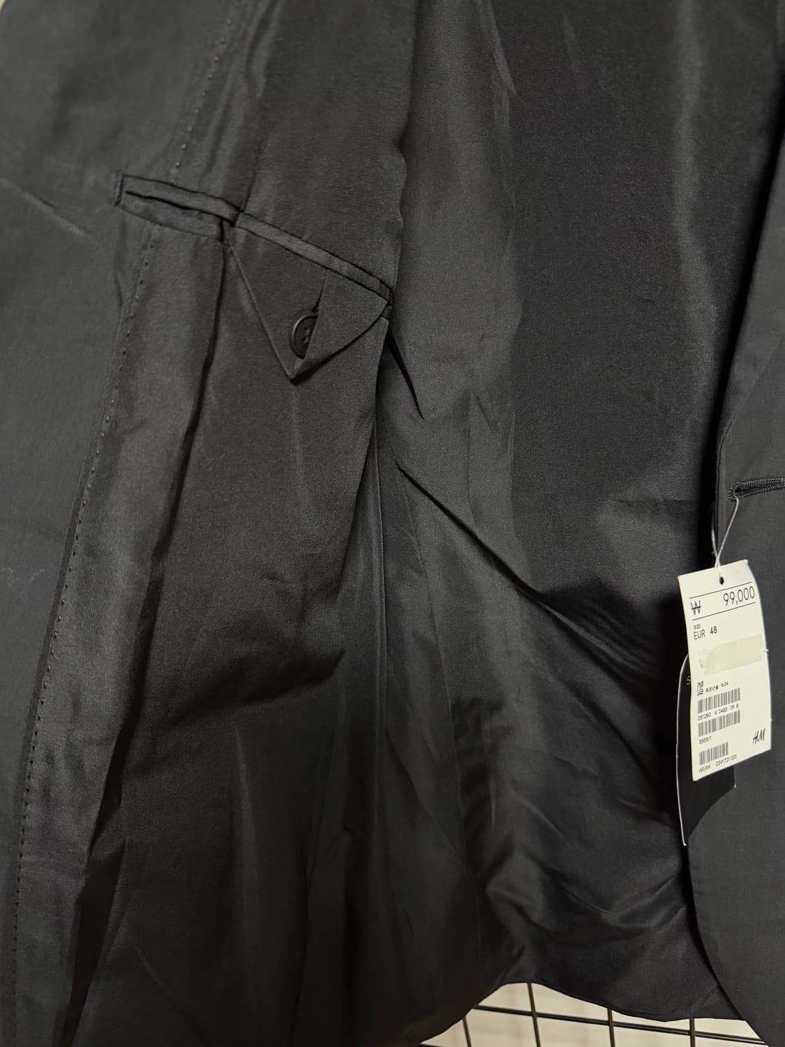 H&M 남성 슬림핏 블랙 자켓 48 상품이미지3