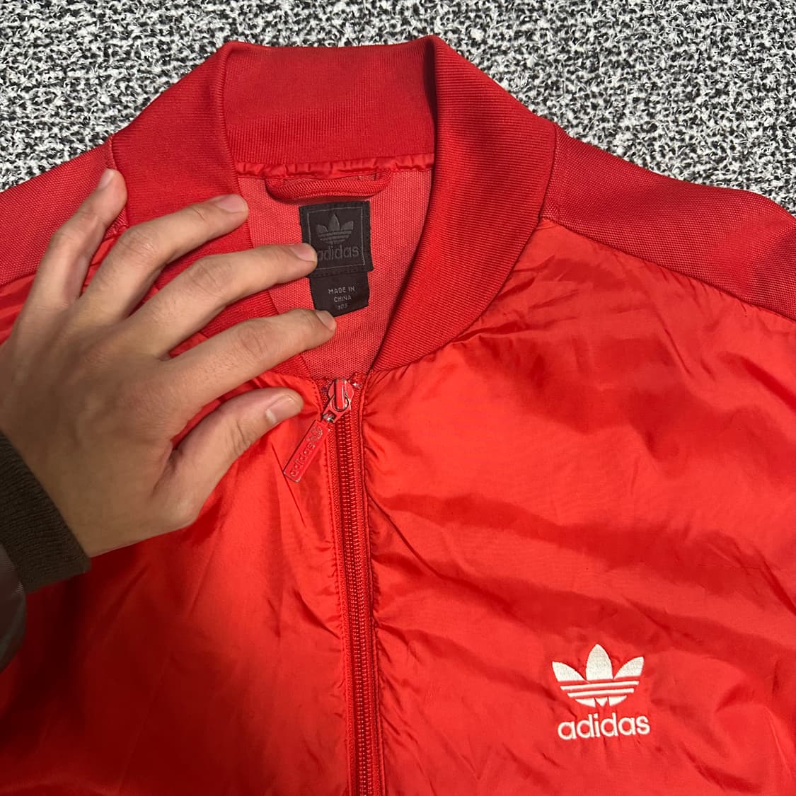 아디다스 삼선 라인 레드 져지 상품이미지2