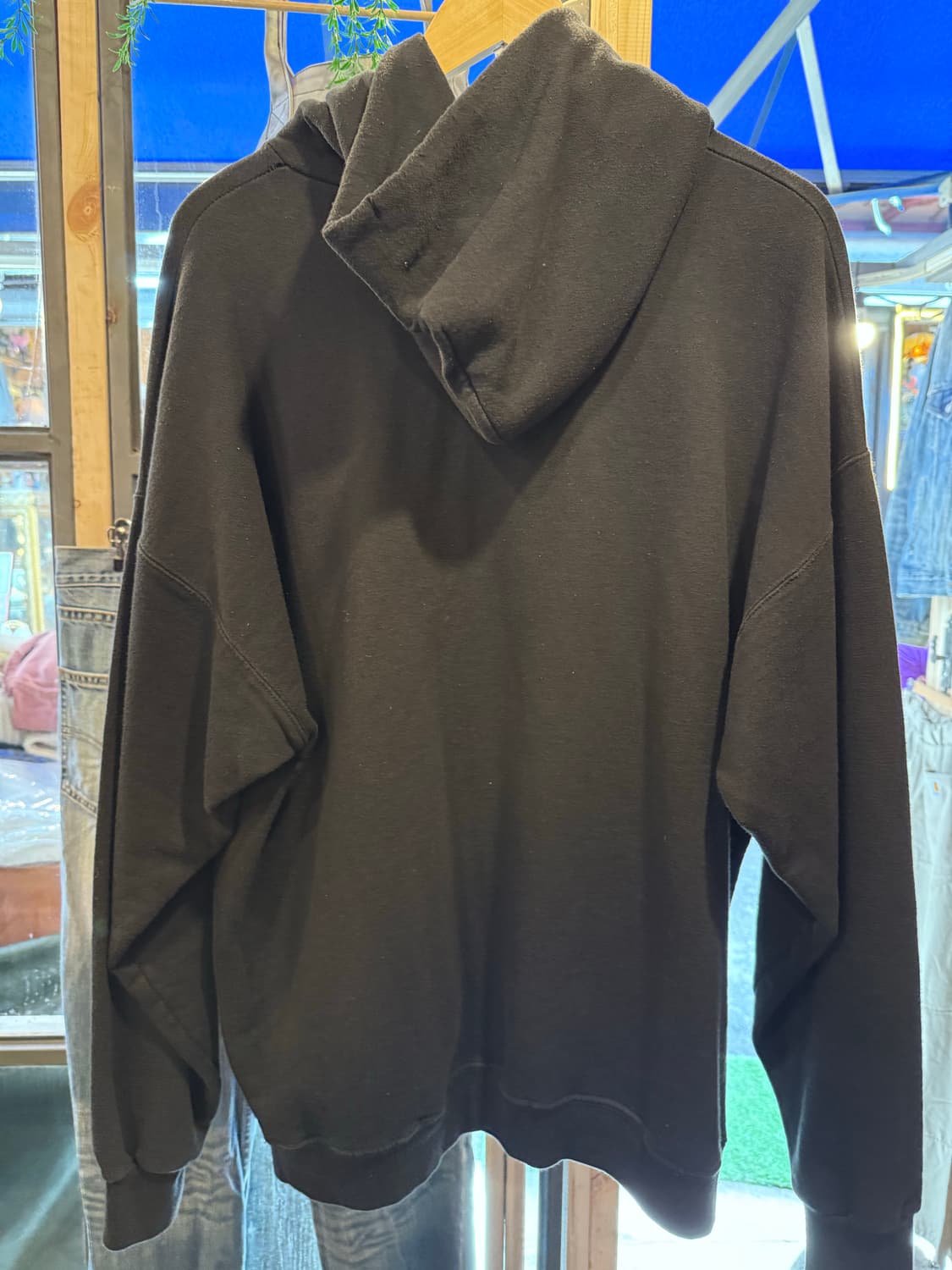 트래셔 불꽃 블랙 후드티 상품이미지3