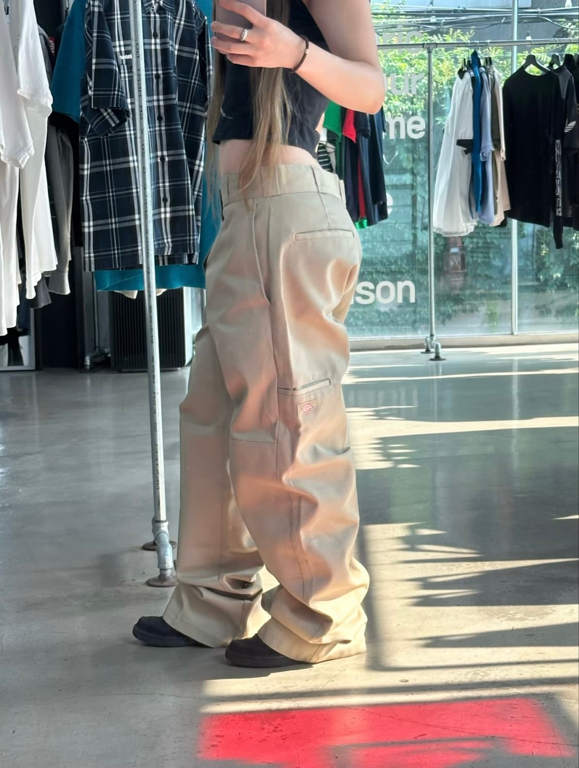 디키즈 더블니 코튼 치노워크팬츠 베이지 상품이미지1