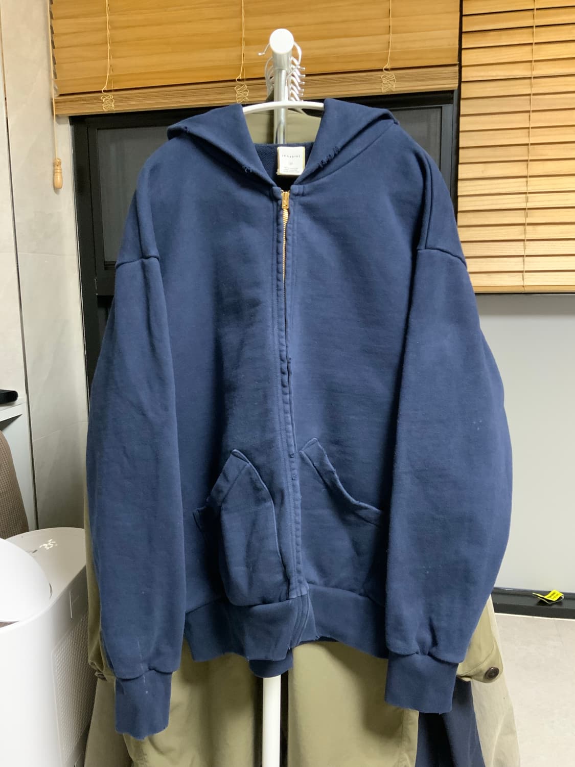 카키스 스테인드 풀 집 후디 네이비 (라지) 상품이미지1