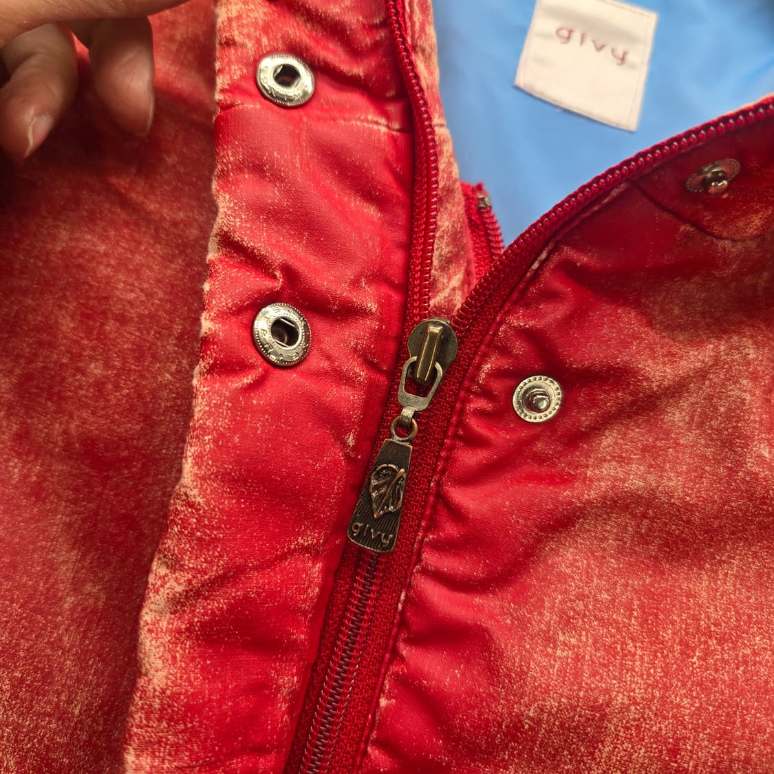 givy 레드 빈티지 후드 패딩 자켓 상품이미지7