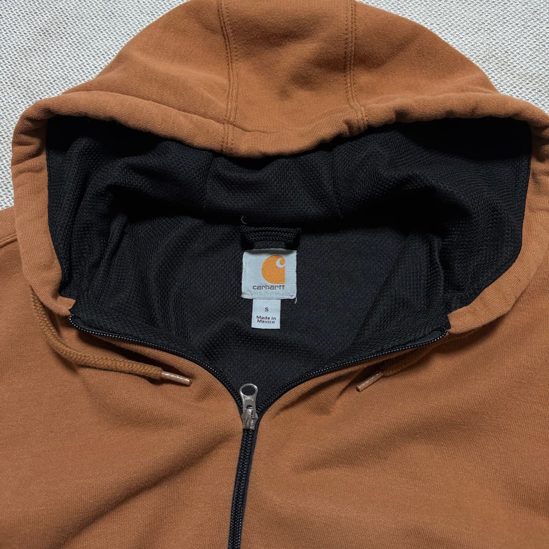 칼하트 써멀 커스텀 크롭 후드 집업 상품이미지3