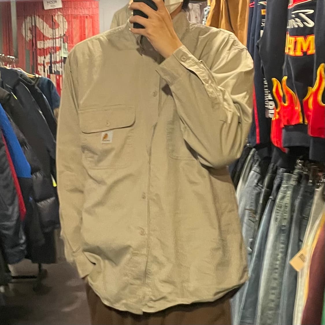 [IM] carhartt 칼하트 베이지 긴팔셔츠 상품이미지4