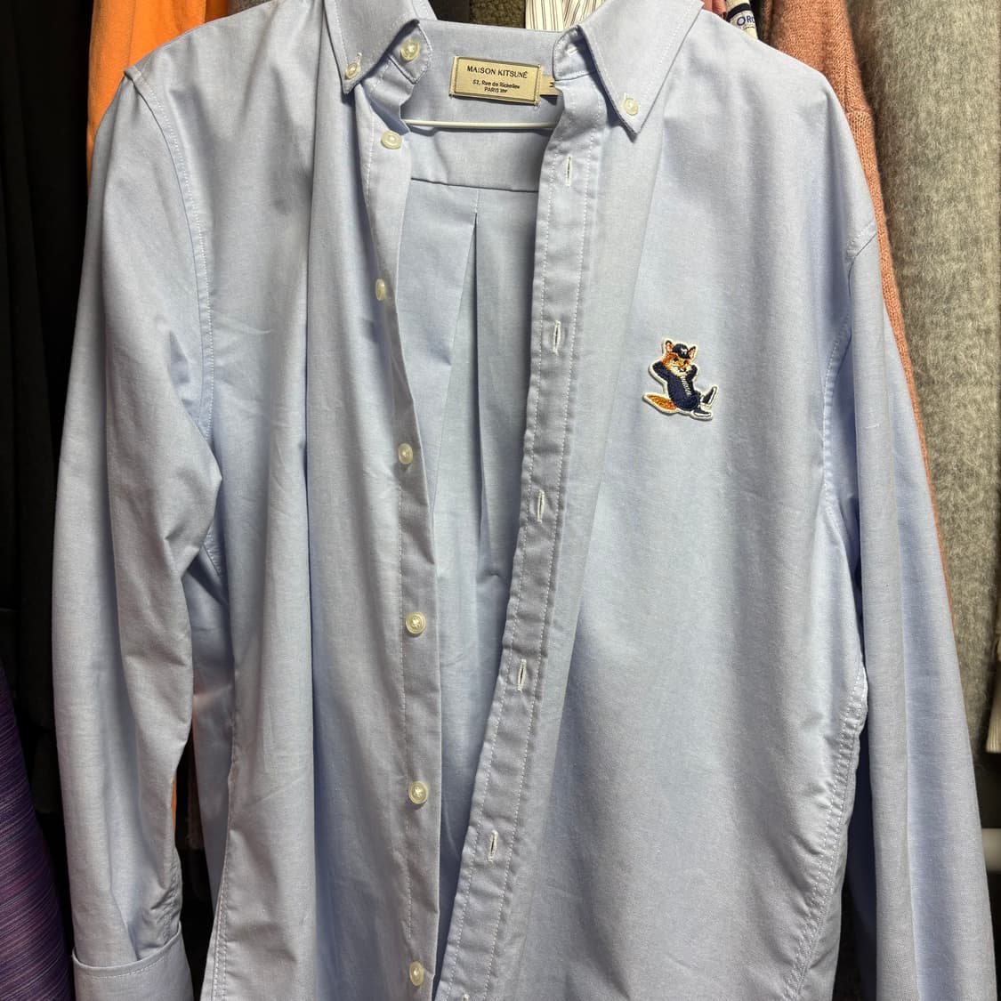 MAISON KITSUNE 메종키츠네 드레스드 폭스패치 릴렉스드 셔츠 상품이미지2