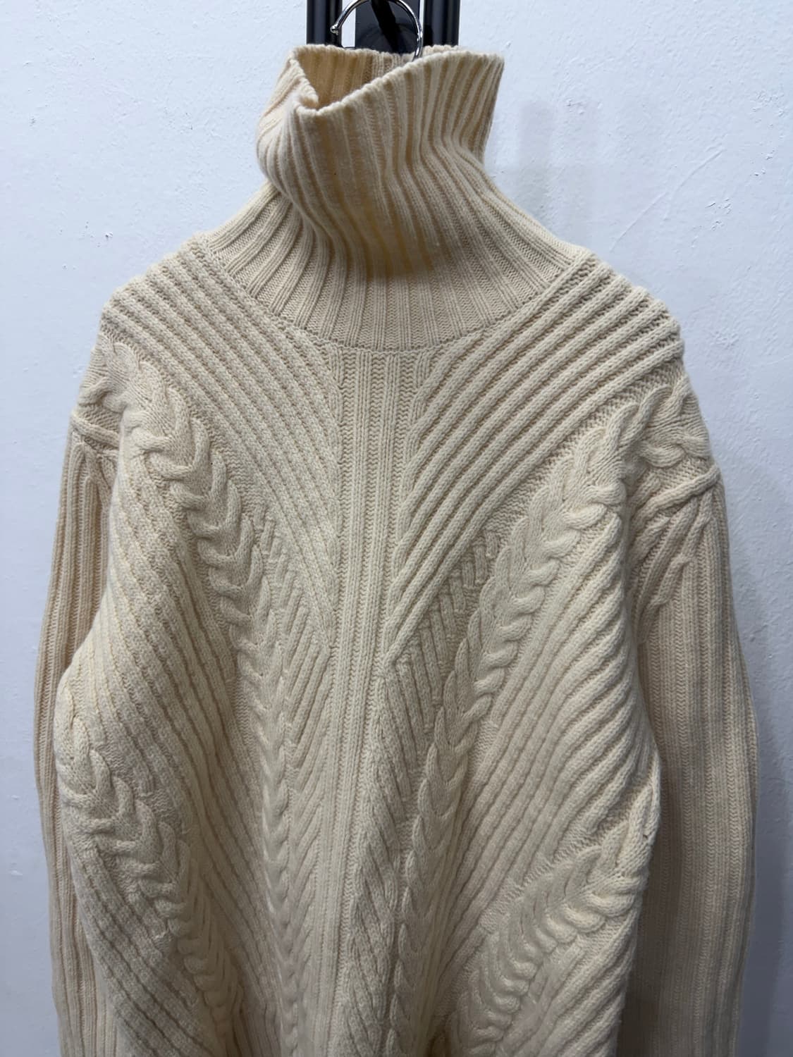 정품) 시스템옴므 터틀넥 케이블 니트 100 상품이미지3