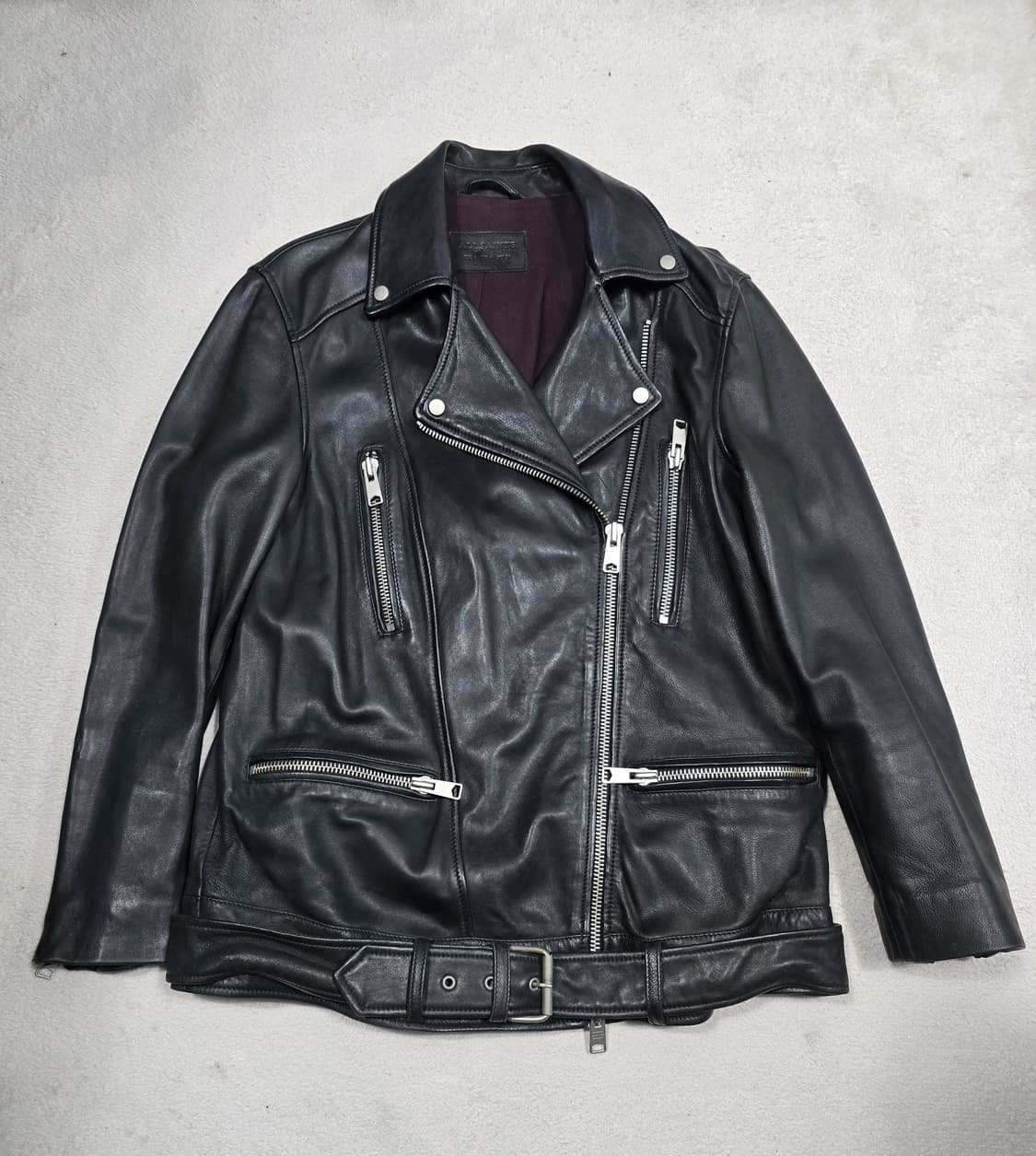 Allsaints 올세인츠 블랙 램스킨 라이더 자켓 상품이미지1