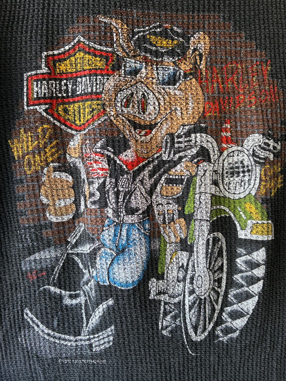 90s Harley-Davidson Graphic Waffle Tee 상품이미지6