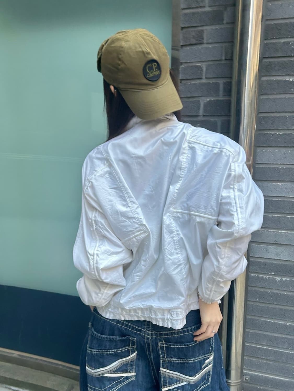 90s PUMA 화이트 크롭 윈드브레이커 상품이미지4