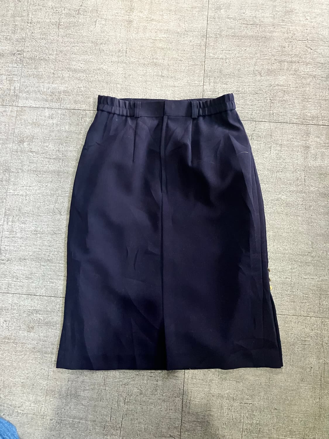 일본빈티지 하구미모리걸 달천깔페어리 사이드버튼 미디스커트 상품이미지1