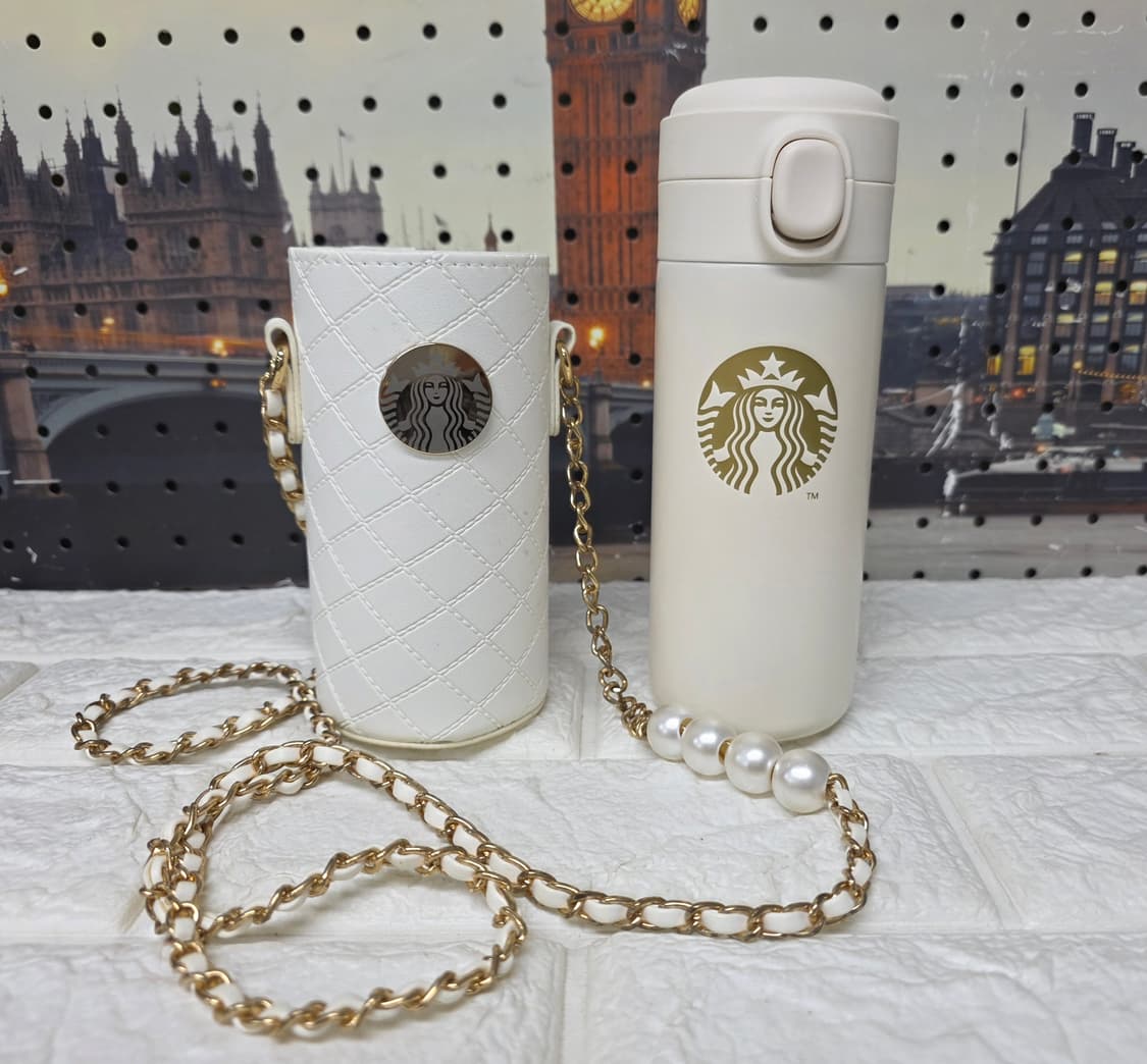 한정판/ 스타벅스 텀블러 스페셜 에디션 누빔 진주 체인스트랩 GE03 상품이미지1