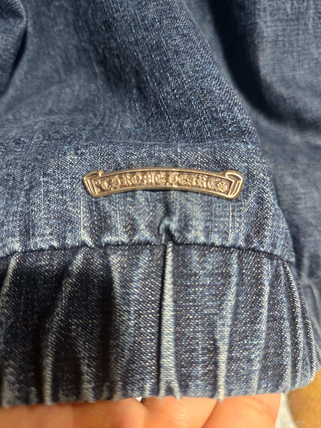 크롬하츠 트리플 화이트 레더패치데님 아노락 후드 상품이미지4