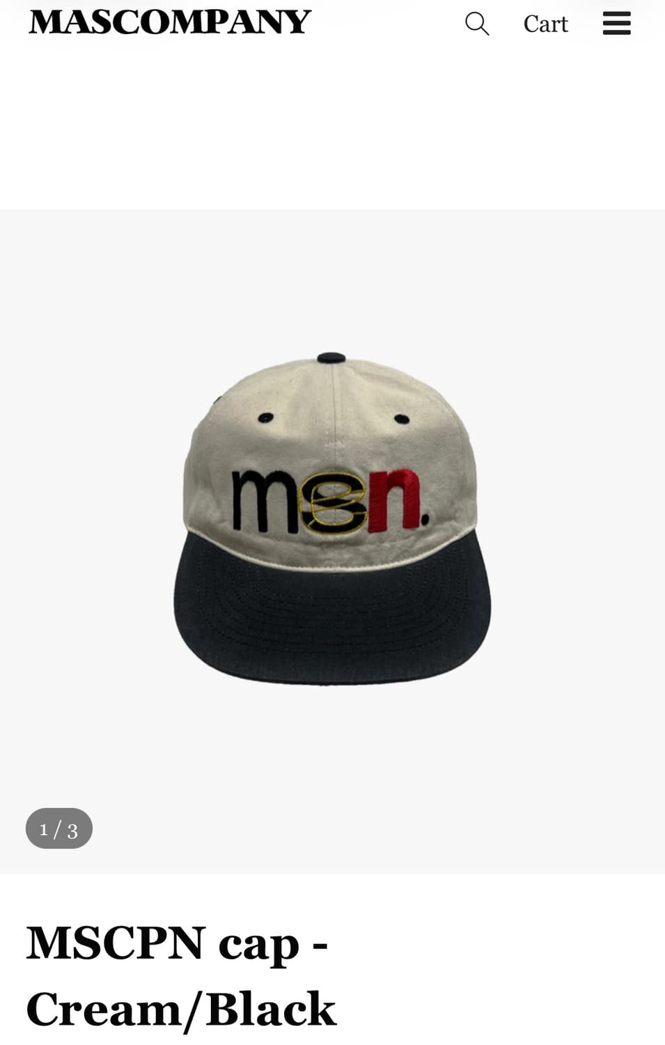 마스컴퍼니 mscpn 볼캡 상품이미지1