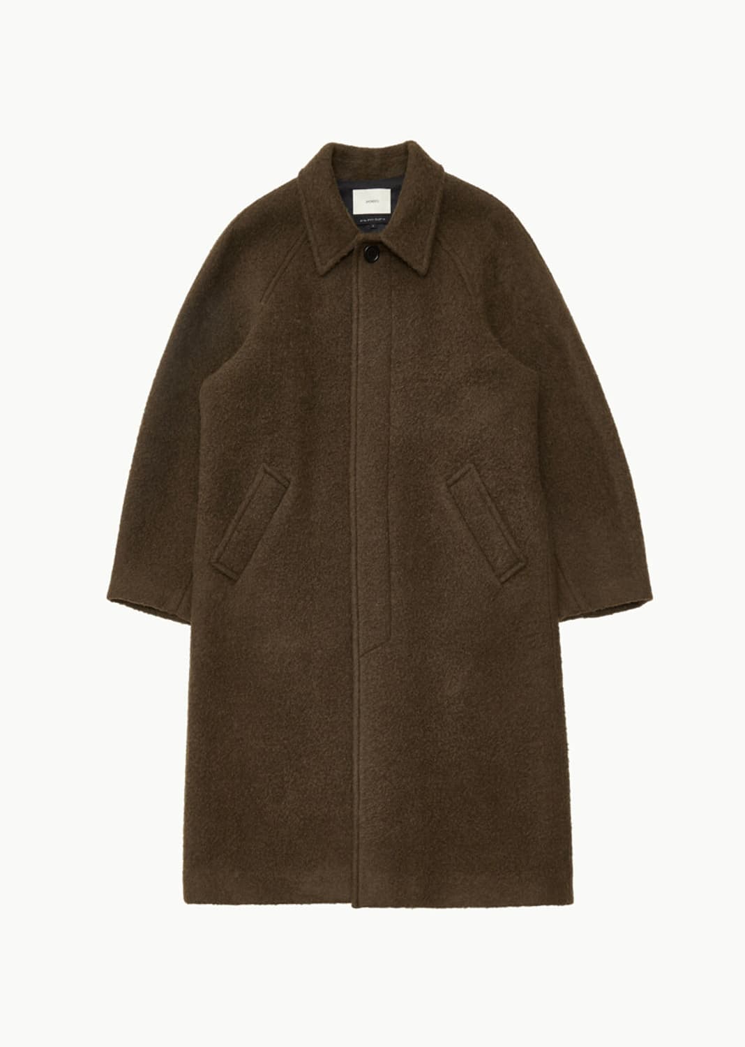 아모멘토 부클 레글런 코트 브라운 M BOUCLE RAGLAN COAT 상품이미지1