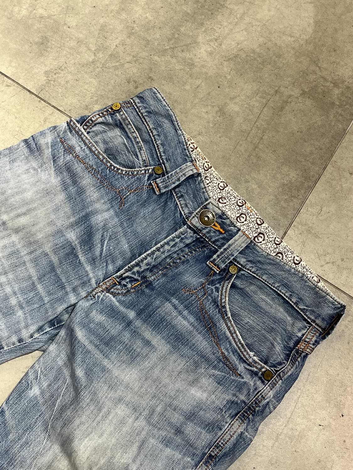 Edwin 빈티지 포켓 데미지 와이드 데님 팬츠 상품이미지9