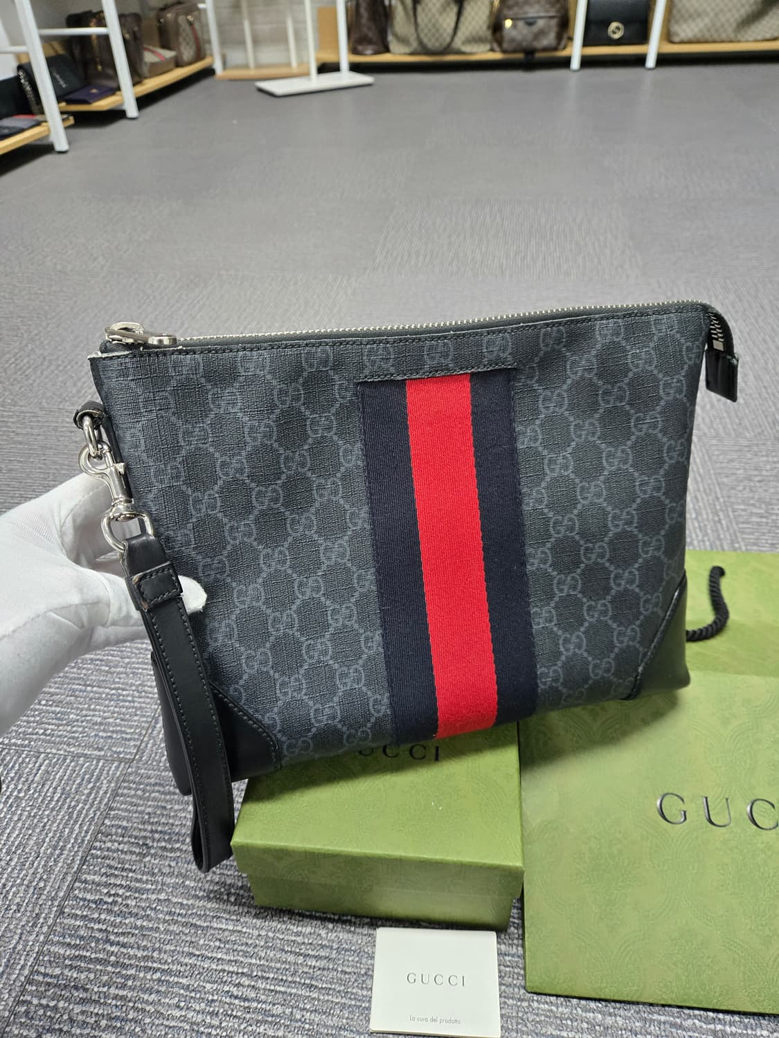 [특가][정품] 구찌 웹삼선 클러치백 상품이미지1