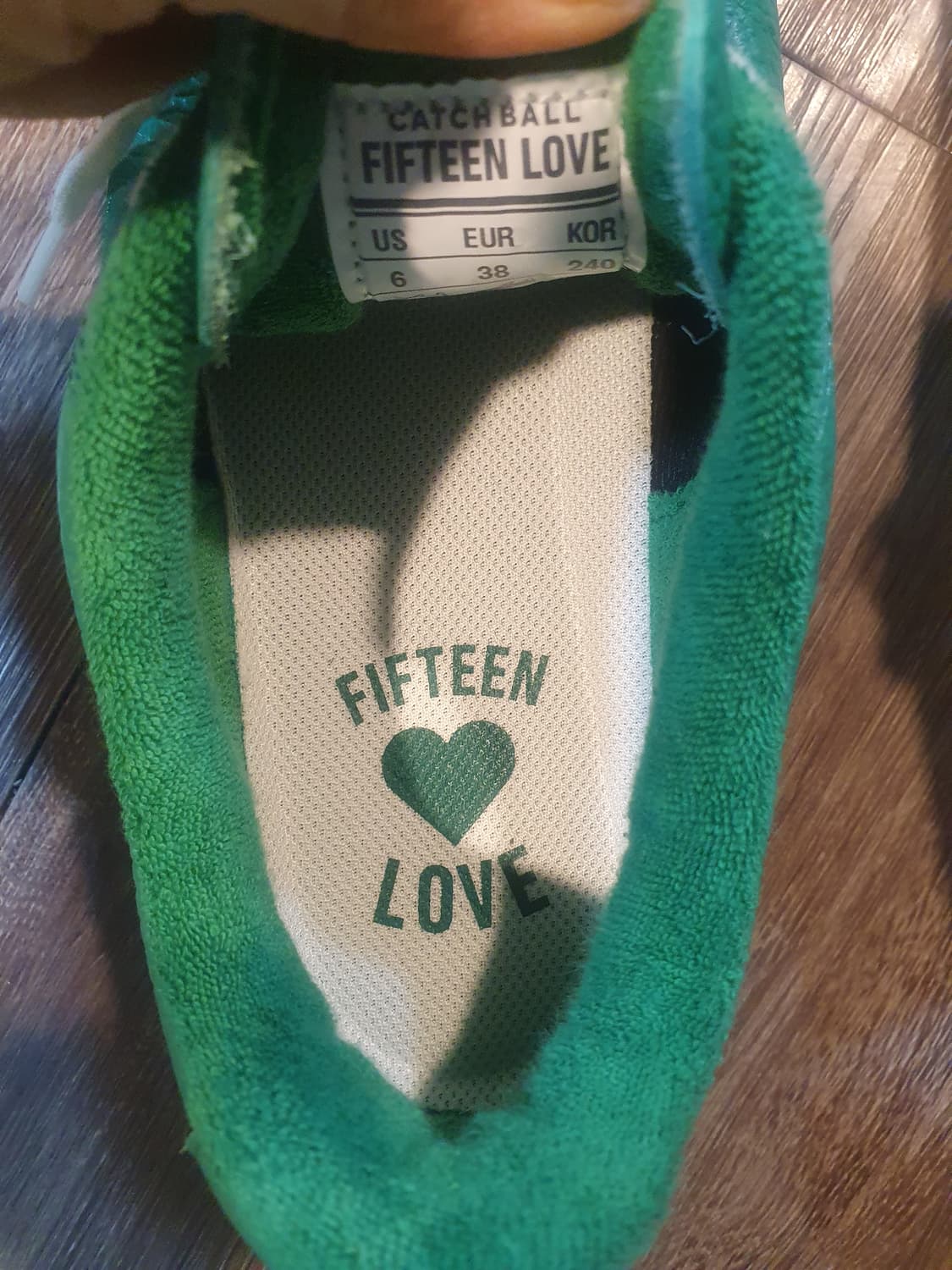 상태최상)캐치볼 피프틴러브 그린 스니커즈 240 상품이미지4