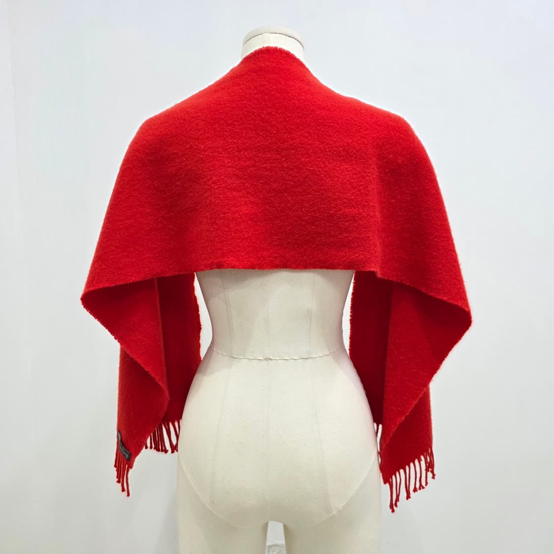 스코틀랜드산 크롬비 100% 캐시미어 레드 머플러 상품이미지3