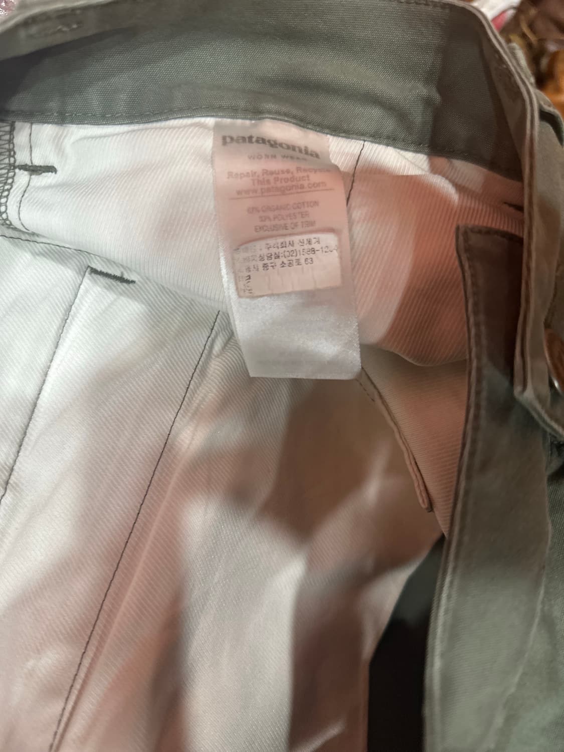 정품/34 ] 파타고니아 코튼 카고 팬츠 카키 상품이미지5