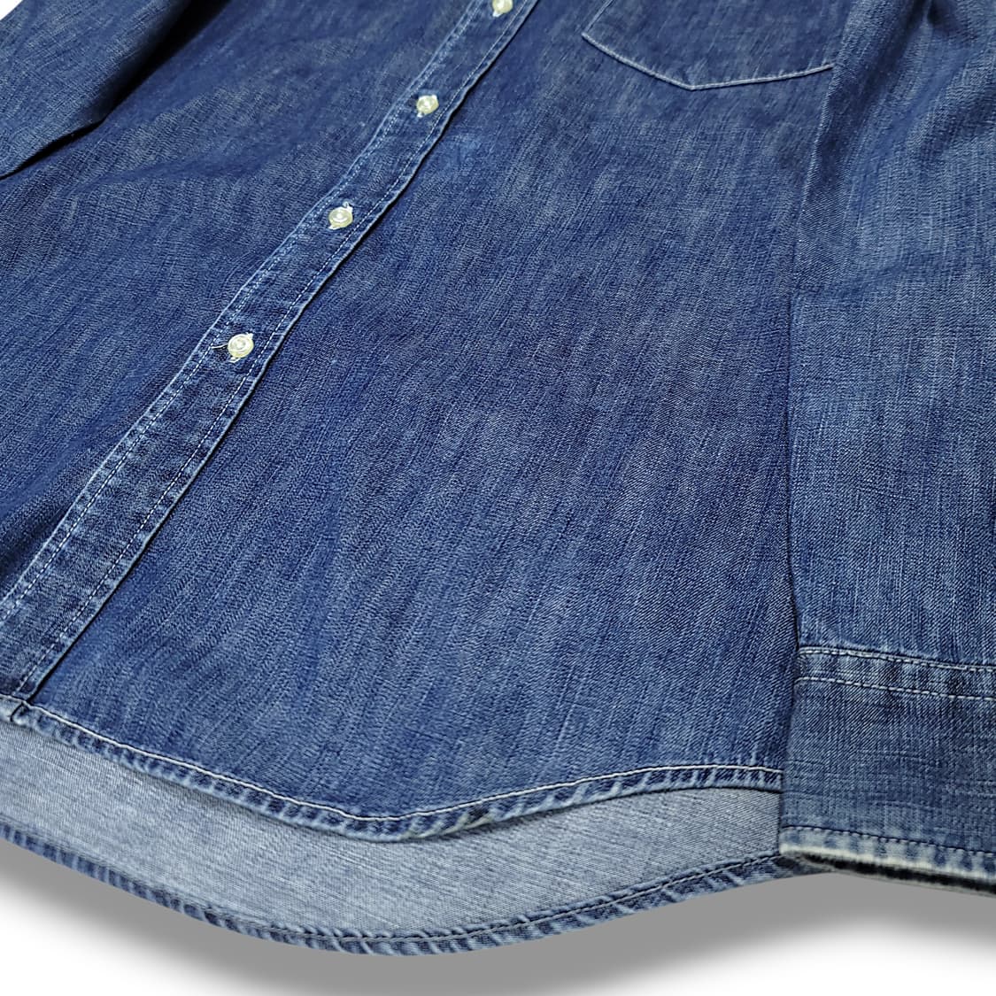 [95~100] 폴로 진스 컴퍼니 진청 성조기 데님 긴팔셔츠 상품이미지5