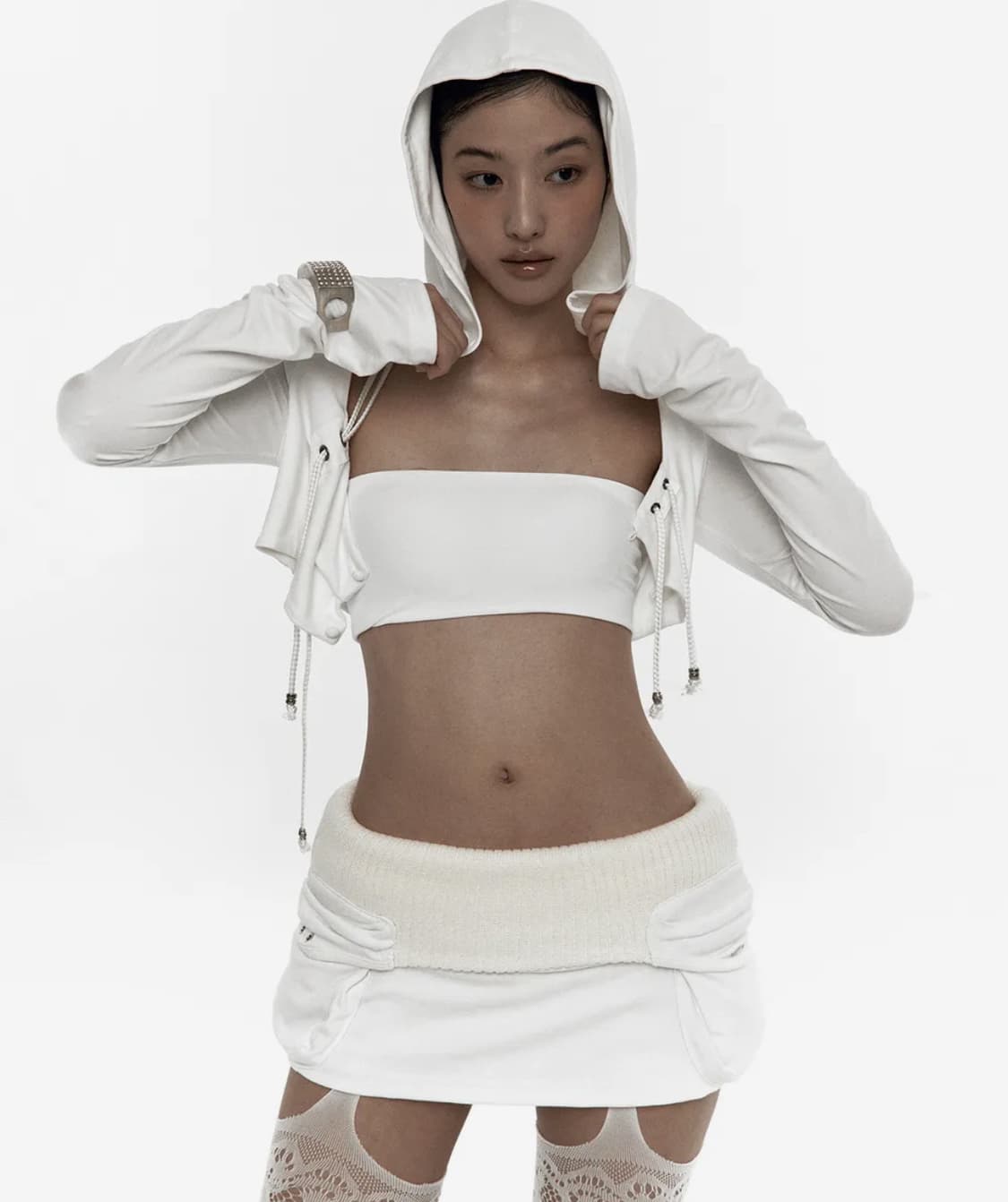 카시코 Knit Micro Skirt Ivory 상품이미지2