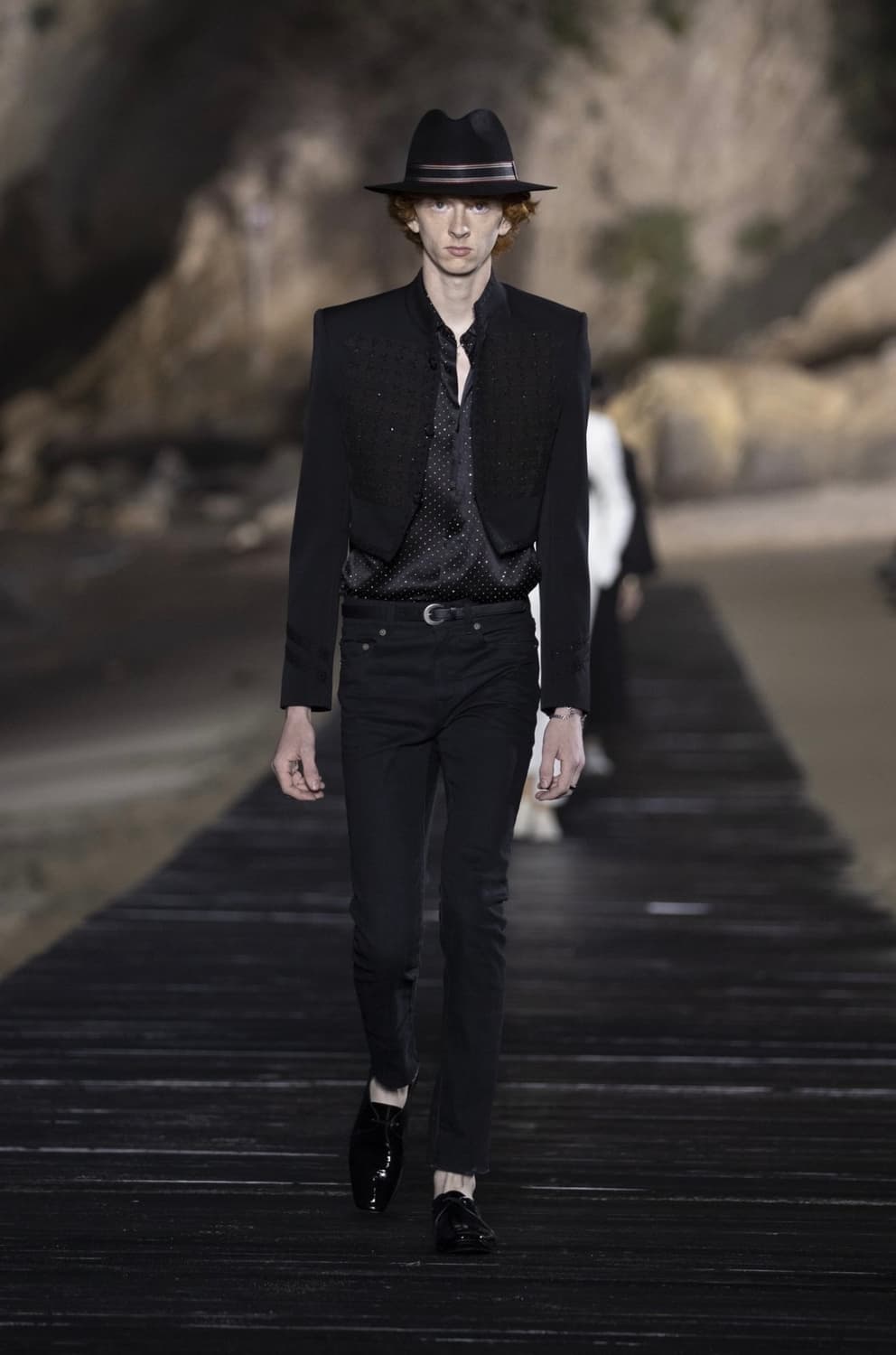 [BTS 지민님 착용] 생로랑 20ss 스터드 실크 셔츠 상품이미지1