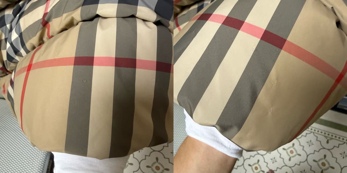 버버리 체크 퍼퍼 자켓 아카이브 베이지 패딩 상품이미지6