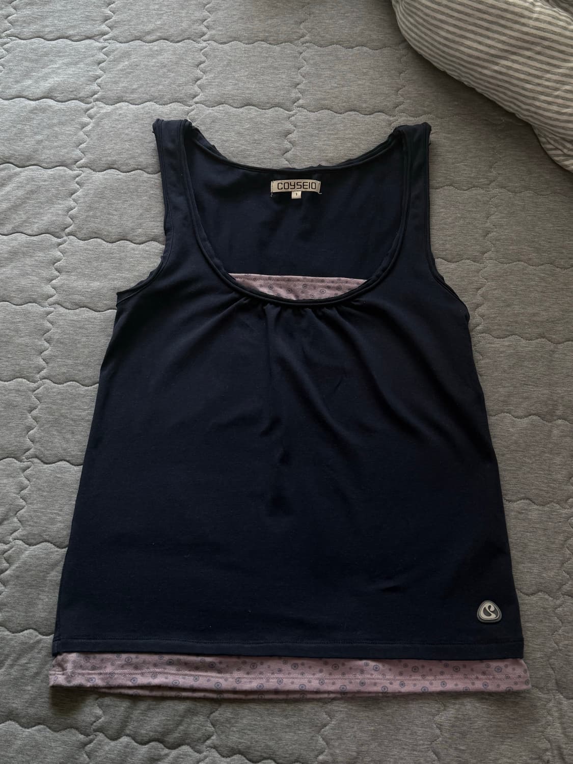 코이세이오 dudu layered sleeveless navy 1사이즈 상품이미지3