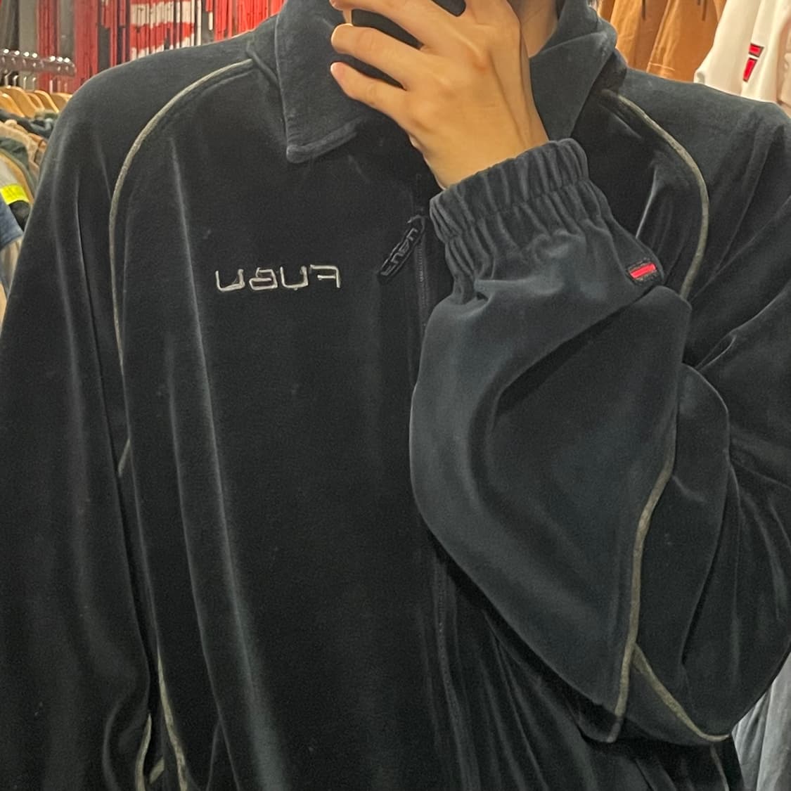 [IM] FUBU 푸부 딥네이비 벨벳 상품이미지5