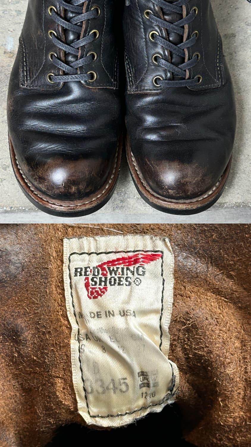 OG USA Made 레드윙 3345 블랙스미스 차심 하드에이징 상품이미지9