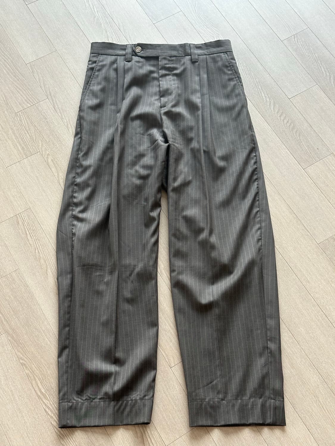 (M) MFPEN Scene 트라우저 브라운 스트라이프 상품이미지1