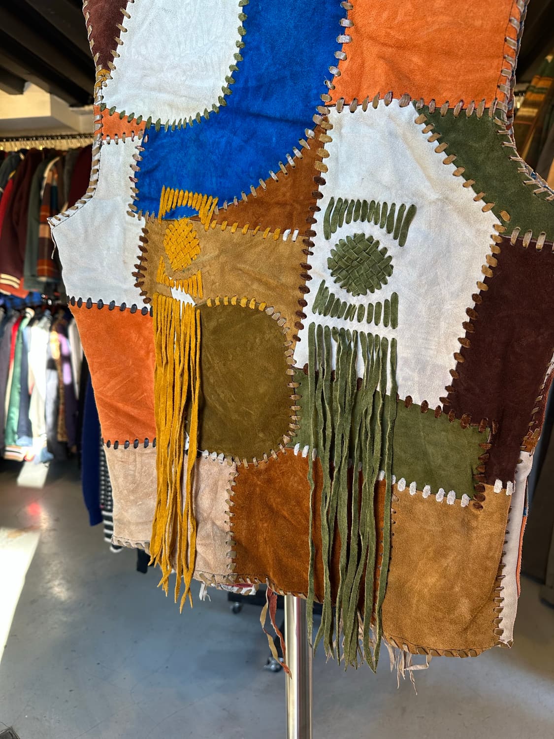 리얼 레더 헤비 스웨이드 웨스턴 프린지 베스트 상품이미지6