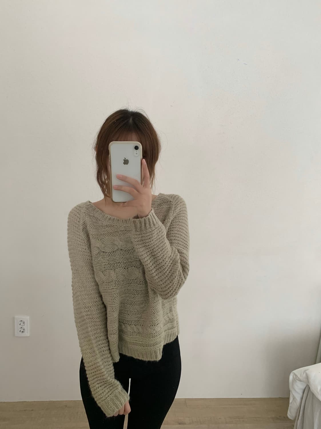 earth music&ecology 연카키 케이블 니트 상품이미지3