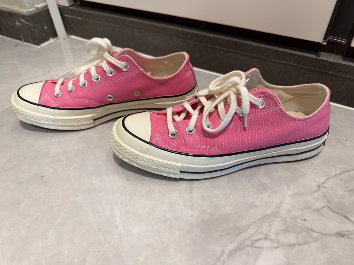 컨버스 척70 로우 빈티지 캔버스 핑크 250사이즈 상품이미지2