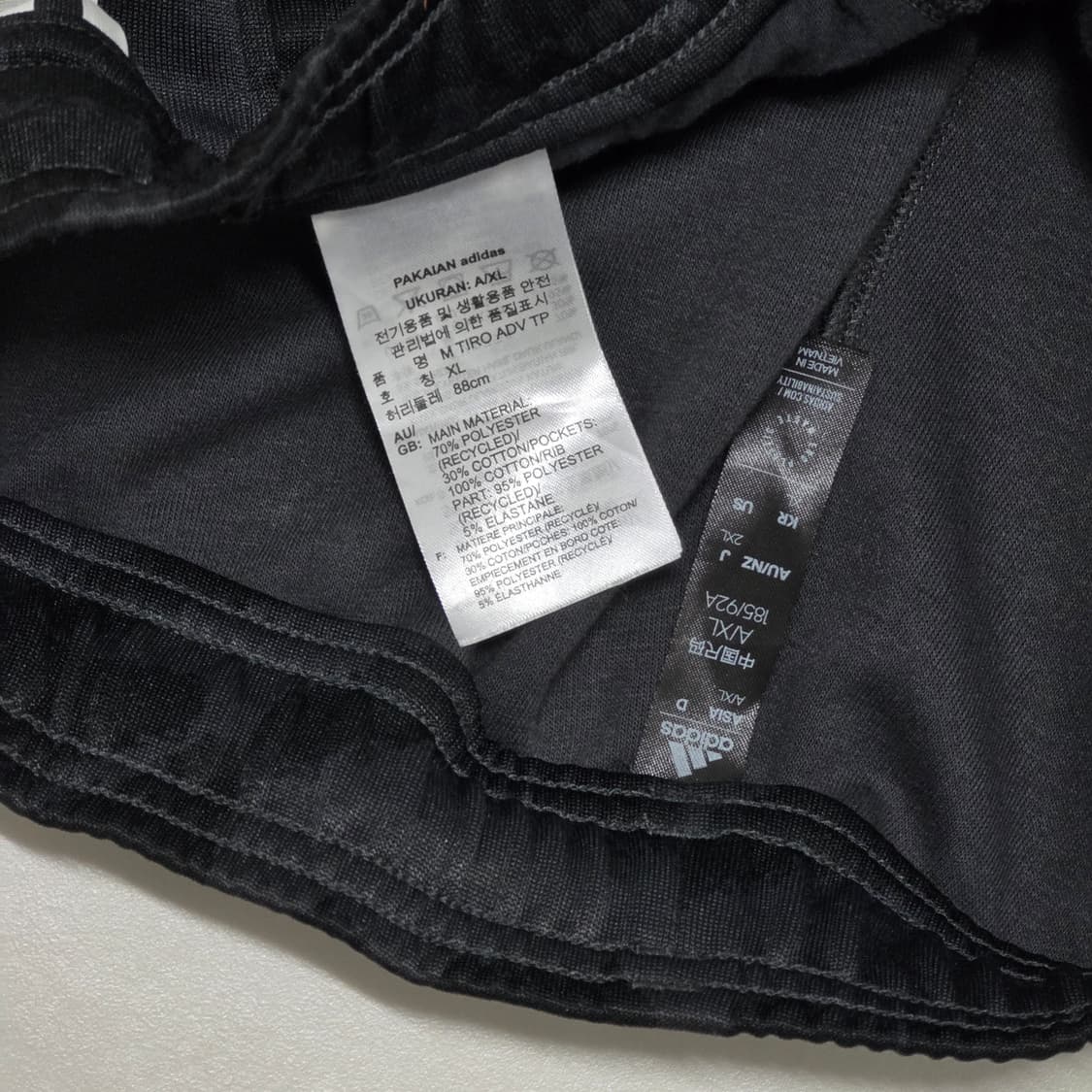 XL 아디다스 블랙 카모 삼선 트랙팬츠 상품이미지3