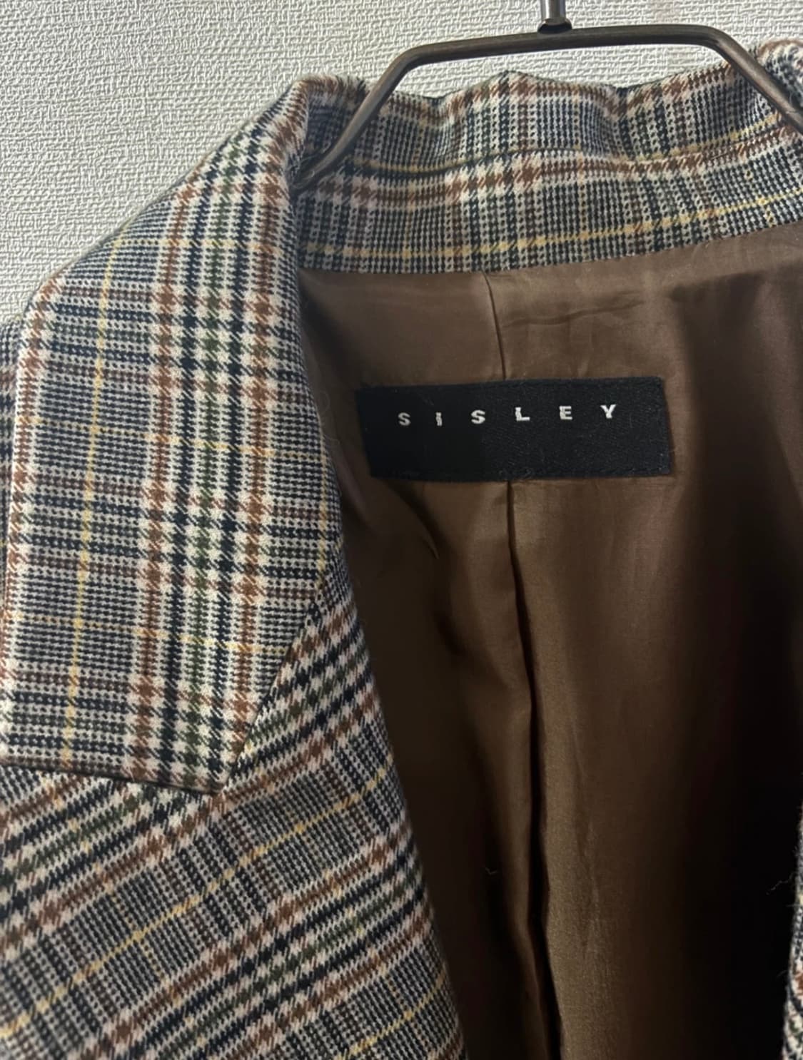 시슬리 Sisley 체크 자켓 상품이미지2