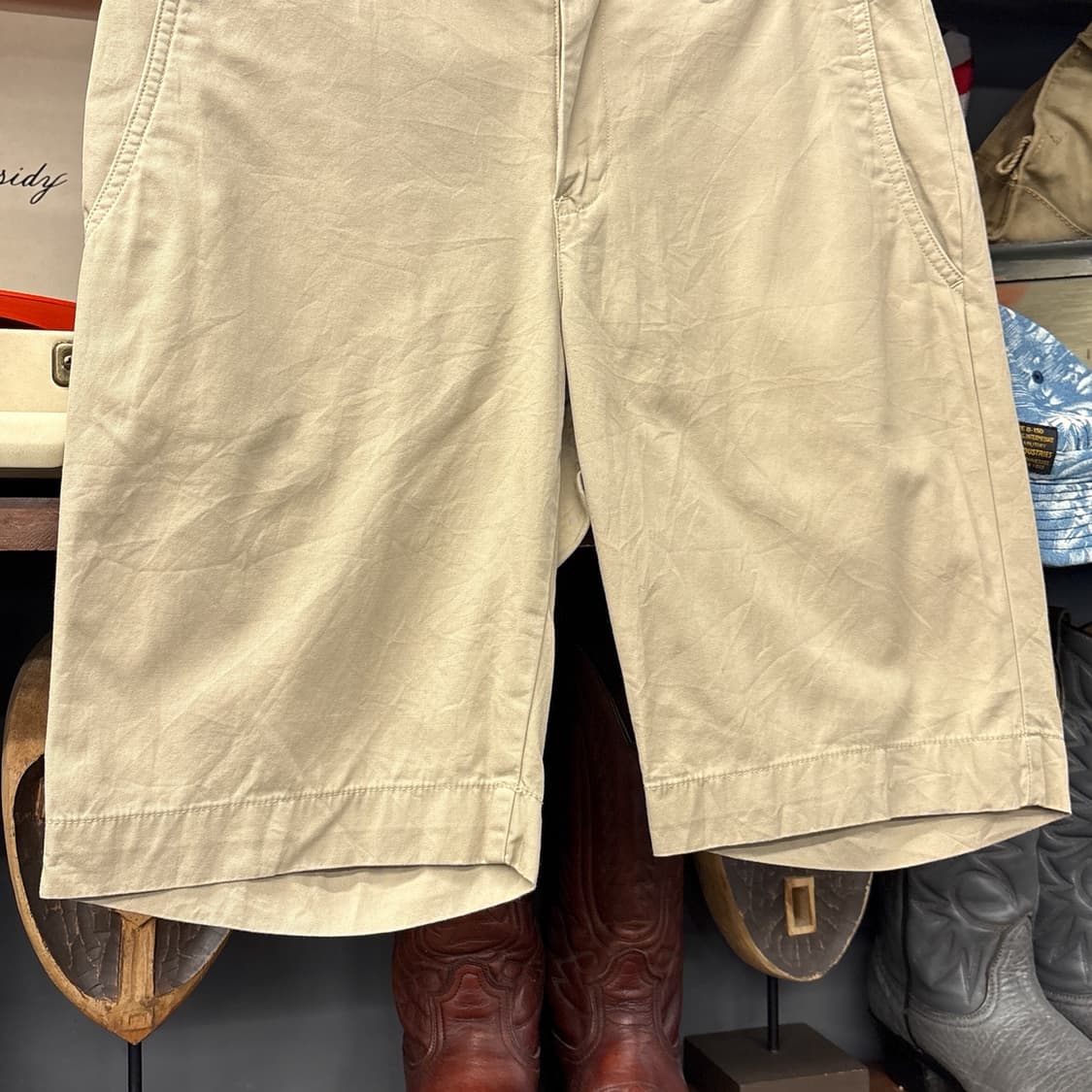 신형라벨 폴로 랄프로렌 클래식 치노 쇼츠팬츠 포니자수 진베이지 N1110 상품이미지4