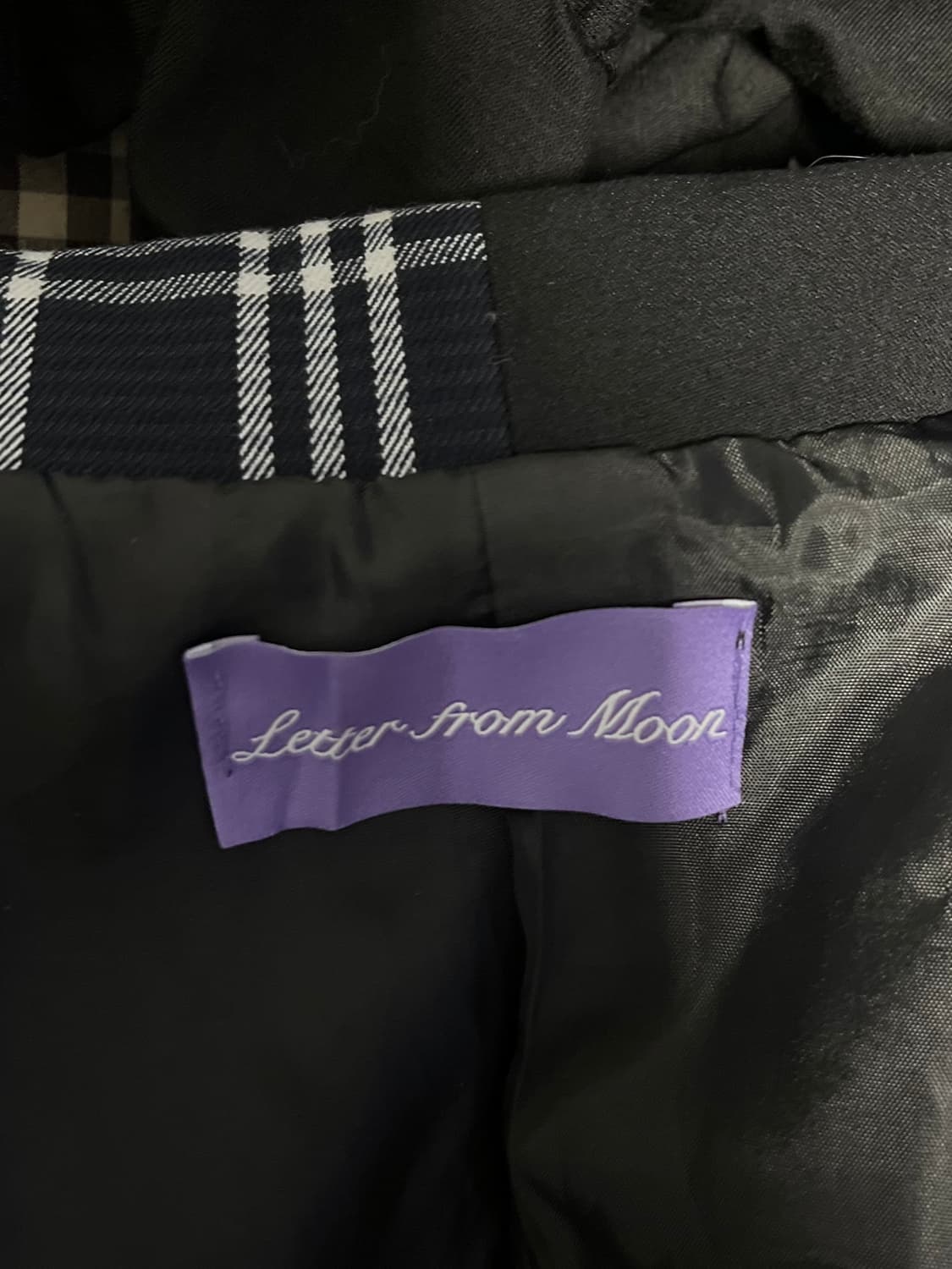 레터프롬문 반반 체크 자켓 상품이미지4