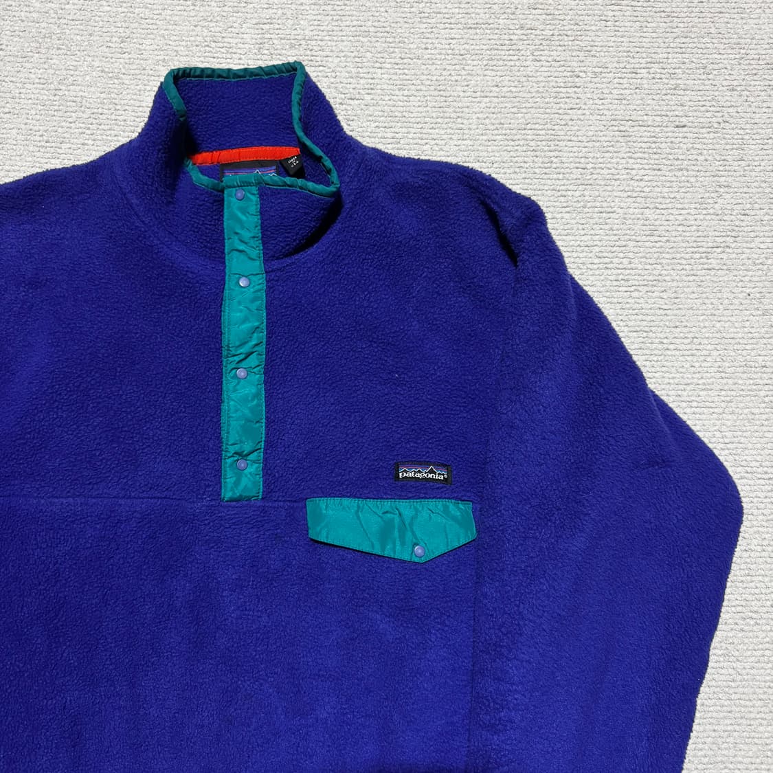 90s USA 파타고니아 신칠라 퍼플 스냅플리스 L 상품이미지2